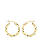 18K AROS ORO AMARILLO RELIADOS HILO 21X3 MM