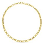 18K GARGANTILLA ORO AMARILLO ESLABONES OVALES 45CM