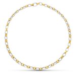 18K GARGANTILLA ORO BICOLOR ESLABONES OVALES