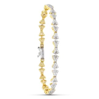 18K PULSERA ORO BICOLOR 19,5 CM