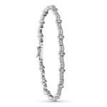 18K PULSERA ORO BLANCO Y CIRCONITA 19CM