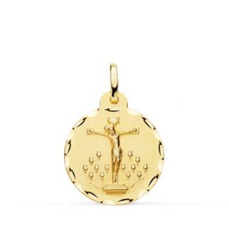 18K MEDALLA ORO AMARILLO CRISTO DE LA LAGUNA 20 MM