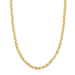 18K CADENA ORO AMARILLO ROLO HUECO ANCHO: 4 MM, LARGO: 45CM CIERRE REASA