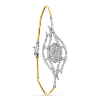 18K PULSERA ORO BICOLOR CON CIRCONITA 19,5 CM