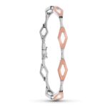 18K PULSERA ORO BICOLOR 20CM