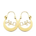 9K PENDIENTES ARO CRIOLLAS ORO AMARILLO CANARIA 24X20 MM CIERRE GANCHO