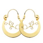 18K AROS CRIOLLAS ORO AMARILLO CANARIAS 30X24 MM