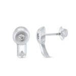 18K PENDIENTES ORO AMARILLO CIRCULO, 11X6 MM CIERRE TUERCA