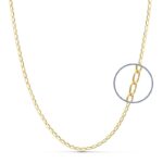 18K CADENA ORO AMARILLO MACIZA BILBAO 40CM 1,8 MM