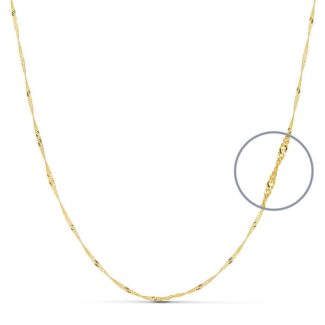 18K CADENA ORO AMARILLO MACIZA SINGAPUR 45CM 1,2 MM