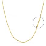 18K CADENA ORO AMARILLO MACIZA SINGAPUR 45CM 1,5 MM