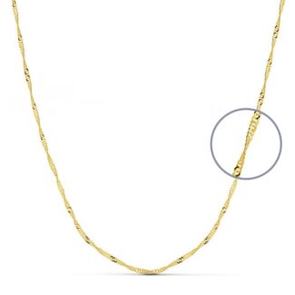 18K CADENA ORO AMARILLO MACIZA SINGAPUR 50CM 1,5 MM