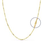 18K CADENA ORO AMARILLO MACIZA SINGAPUR 60CM 1,8 MM