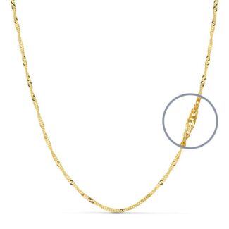 18K CADENA ORO AMARILLO SINGAPUR 45CM 2 MM