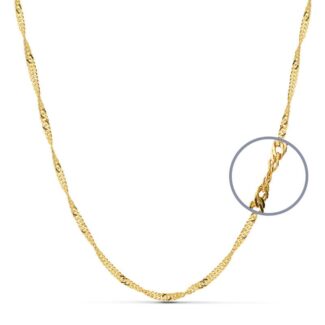 18K CADENA ORO AMARILLO MACIZA SINGAPUR 50CM 2,5MM