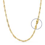 18K CADENA ORO AMARILLO MACIZA SINGAPUR 60CM 2,7 MM