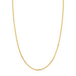 18K CADENA ORO AMARILLO MACIZA FORZADA ESLABON TALLADO, ANCHO: 2 MM LARGO: 60CM