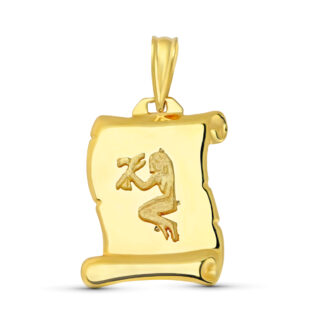 18K HOROSCOPO ORO AMARILLO VIRGO PERGAMINO