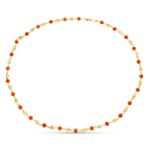 18K GARGANTILLA ORO AMARILLO JAULA CORAL FINO JAPONES 5 MM 50CM