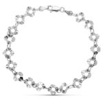 18K PULSERA ORO BLANCO MOTIVOS, 19CM