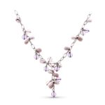 18K GARGANTILLA ORO BLANCO PIEDRAS