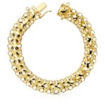 18K PULSERA ORO AMARILLO PRINCESA 10 MM 20,5 CM 12,15 G