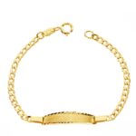 18K PULSERA ESCLAVA ORO AMARILLO BARBADA 12CM 1,20 GR