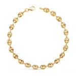 18K PULSERA ORO AMARILLO CALABROTE HUECO ANCHO: 5 MM, LARGO: 19CM