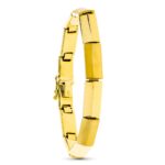 18K PULSERA ORO AMARILLO MATE Y BRILLO