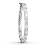 18K PULSERA RIGIDA ORO BLANCO MEDIDA INTERIOR 62X55 MM ANCHO TOTAL 8 MM