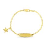 18K ESCLAVA ORO AMARILLO ESTRELLA 13CM