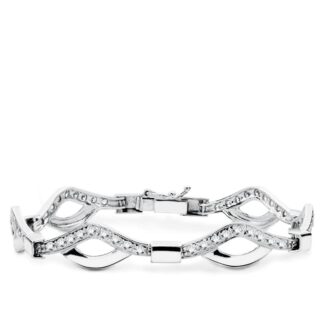 18K PULSERA ORO BLANCO CIRCONITA 18,5CM