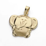 18K COLGANTE ORO AMARILLO ELEFANTE, 19X19 MM