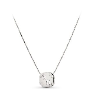 18K COLGANTE ORO BLANCO AMOR CON CIRCONITAS