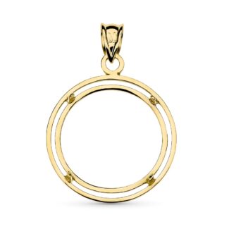 18K COLGANTE ORO AMARILLO MONEDA ALFONSINA 19 MM