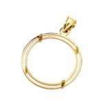 18K COLGANTE ORO AMARILLO PARA MONEDA 22 MM