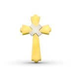 18K CRUZ ORO BICOLOR 22X14 MM