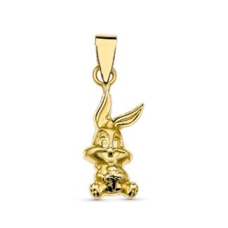 18K COLGANTE ORO AMARILLO BUGS BUNNY PEQUEÑO, 15X6 MM