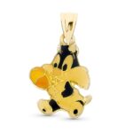 18K COLGANTE ORO AMARILLO SILVESTRE, 20X15 MM