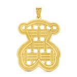 18K COLGANTE ORO AMARILLO LASER OSO, 32X24 MM