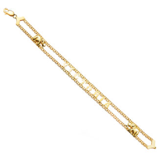 18K PULSERA ORO AMARILLO NOMBRE ELEFANTES, ANCHO: 10MM, LARGO: 19CM