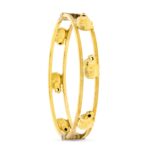 18K PULSERA ORO AMARILLO RIGIDA ELEFANTES 11 MM