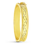 18K PULSERA ORO AMARILLO RIGIDA CIRCONITA 12 MM