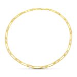 18K GARGANTILLA ORO AMARILLO MATE Y BRILLO CIRCONITAS