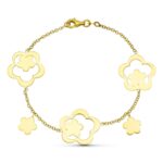 18K PULSERA ORO AMARILLO FLORES