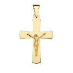 18K CRUZ CON CRISTO ORO AMARILLO 34 X 22 MM