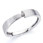 18K SORTIJA ORO BLANCO DIAMANTE TALLA BRILLANTE 0,05 QTS,