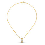 18K COLGANTE ORO AMARILLO BRILLANTE 16X7 MM 0,04 QTS, CADENA 40
