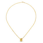 18K COLGANTE ORO AMARILLO BRILLANTES 12X8 MM 0,05 QTS, CADENA 40