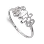 18K SORTIJA ORO BLANCO CON MOTIVOS Y CIRCONITAS, ANCHO MOTIVO 14X9 MM